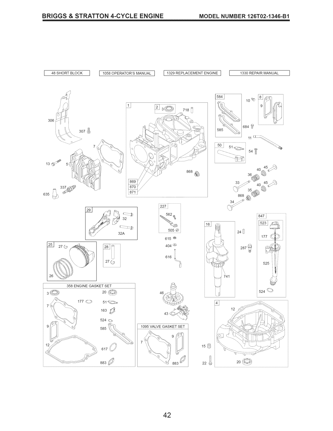 Craftsman 917.376392 manual Briggs & Stratton 4-CYCLE Engine 