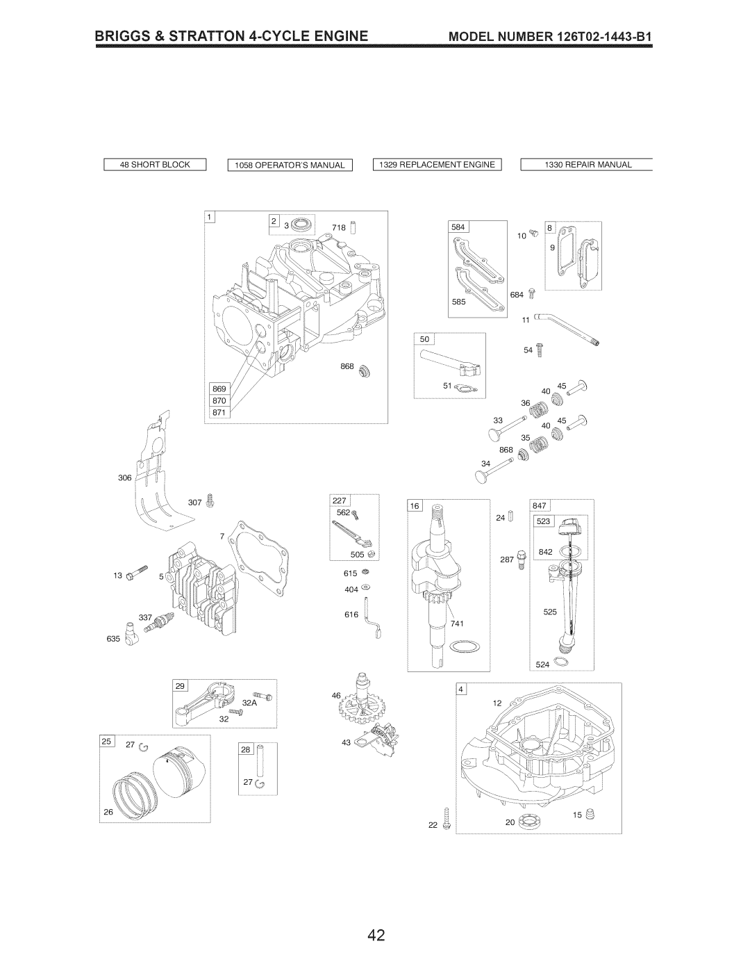 Craftsman 917.376406 owner manual 248, Briggs & Stratton 4-CYCLE Engine 