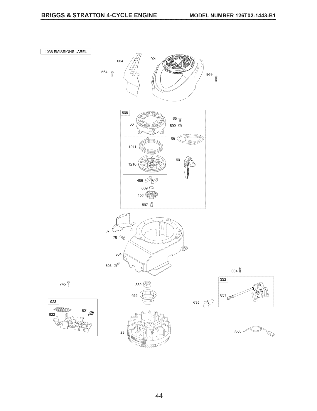 Craftsman 917.376406 owner manual Emissions Label 