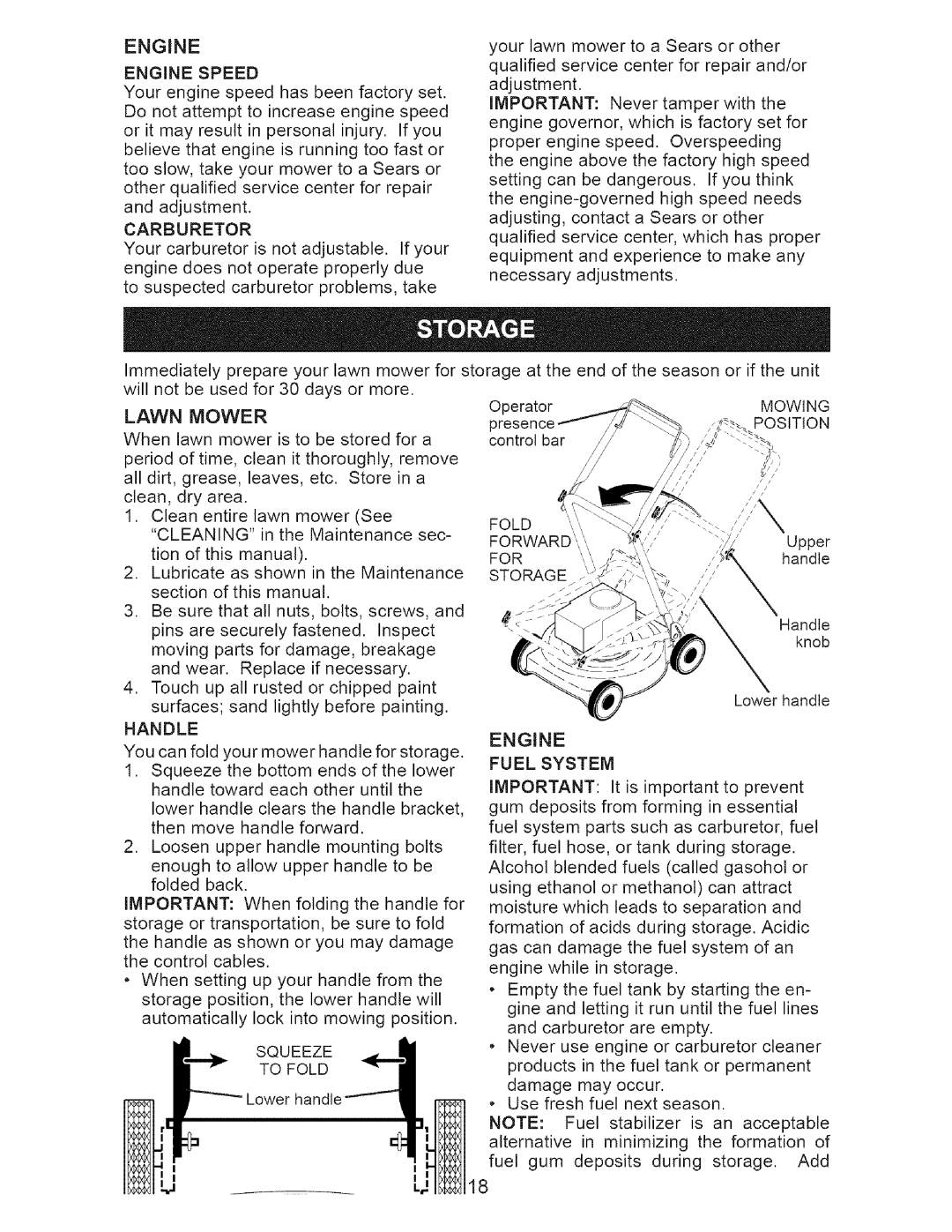 Craftsman 917.37648 manual Engine, Mower 