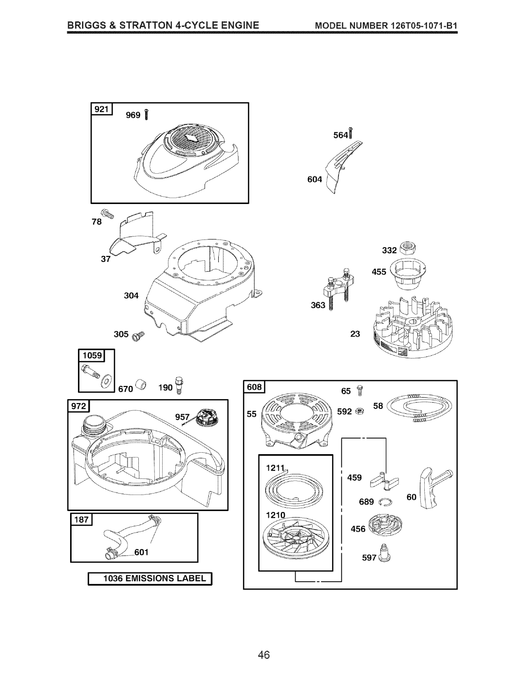 Craftsman 917.37648 manual Emissions Label 