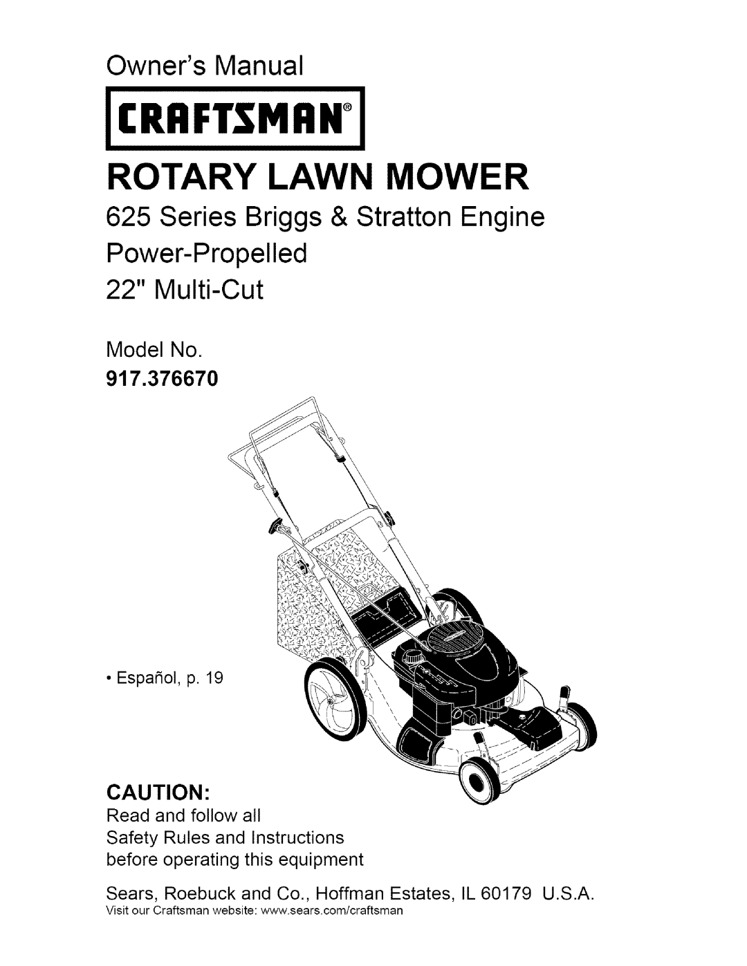 Craftsman 917.37667 owner manual Crrftsmrn 