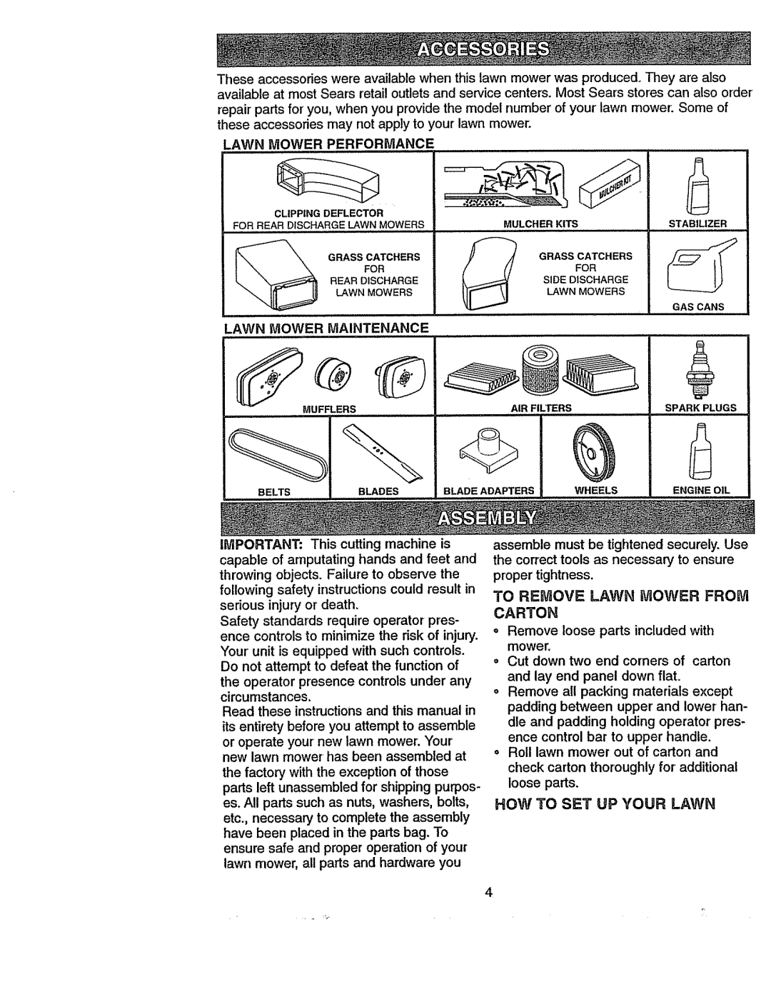 Craftsman 917.37742 owner manual How To Set Up Your Lawn 