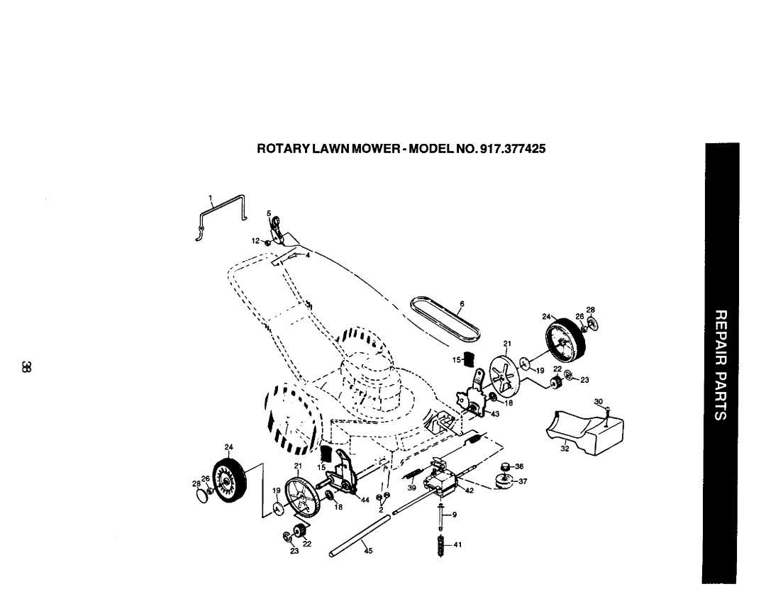 Craftsman 917.377425 owner manual Rotary Lawn Mower Model no 