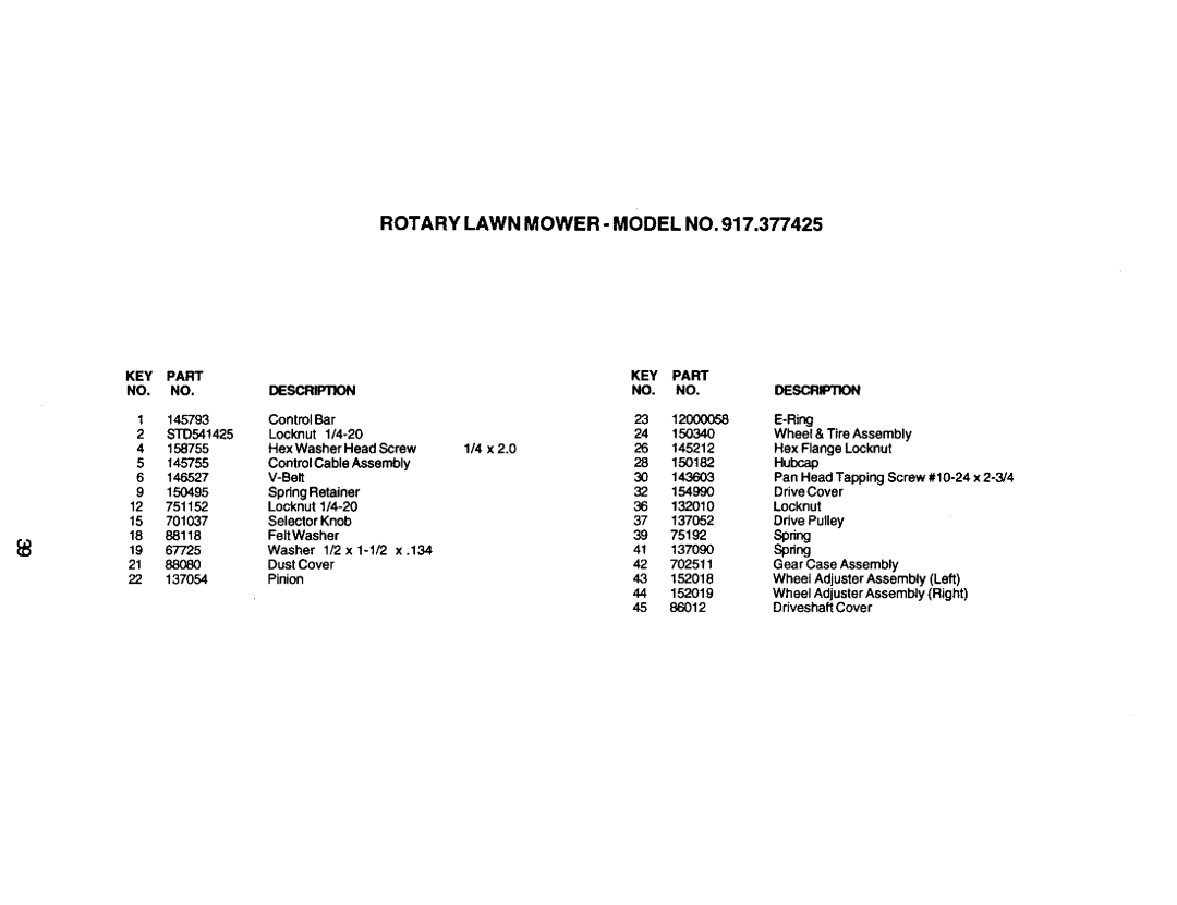 Craftsman 917.377425 owner manual Rotary Lawn MOWER- Model no, Spnng 