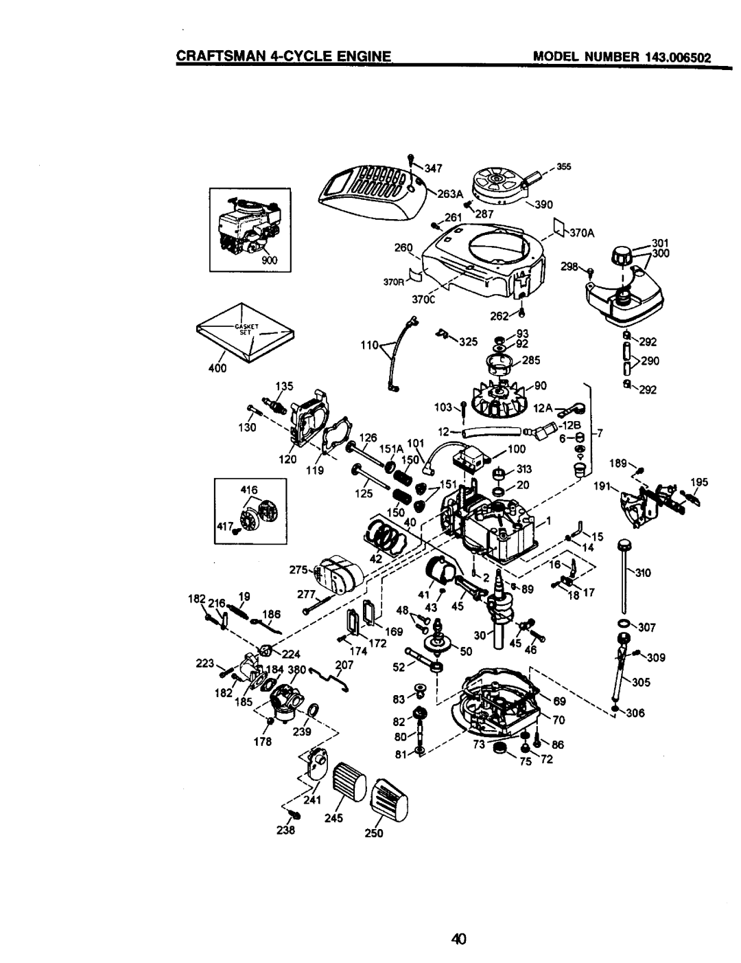 Craftsman 917.377425 owner manual Craftsman 4-CYCLE Engine 