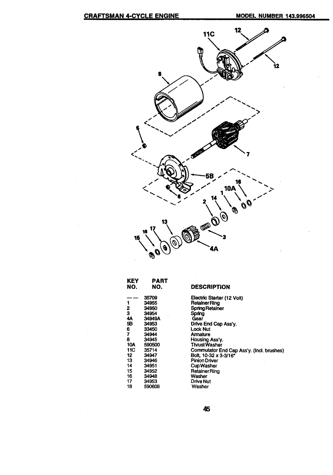 Craftsman 917.377431 manual KEY Part, NO. no 