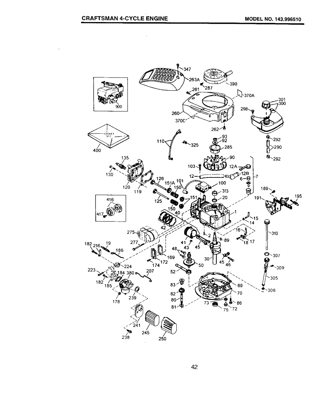 Craftsman 917.377544 owner manual Craftsman 4-CYCLE Engine, Model no 