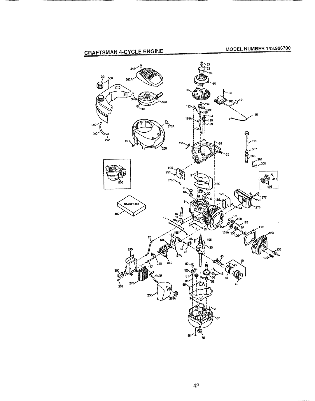 Craftsman 917.377592 manual Craftsman 4-CYCLE Engine 