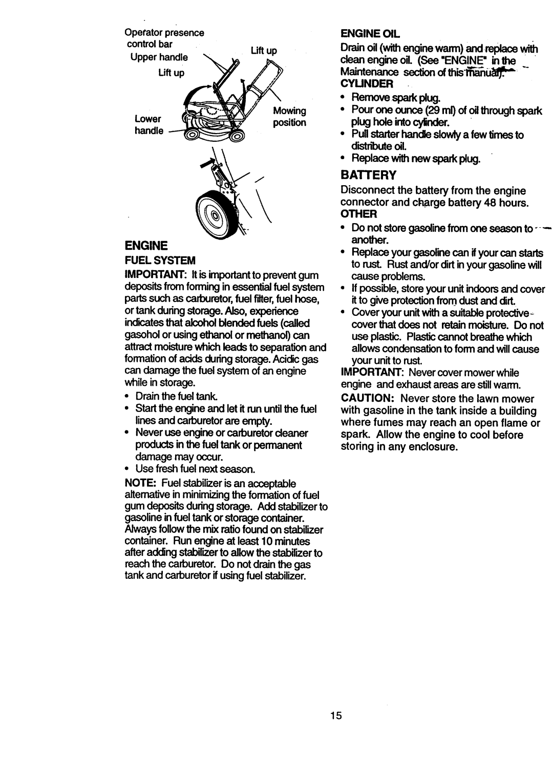 Craftsman 917.377631 owner manual •Removesparkplug, Engine 