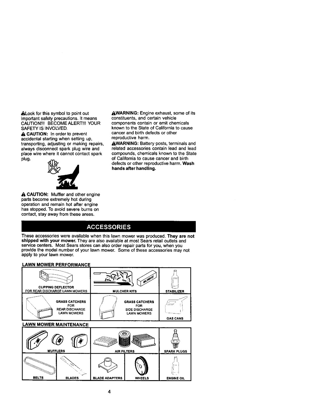 Craftsman 917.37841 Cancer and birth defects or other reproductive harm, Lawn Mower Performance, Lawn Mower Maintenance 