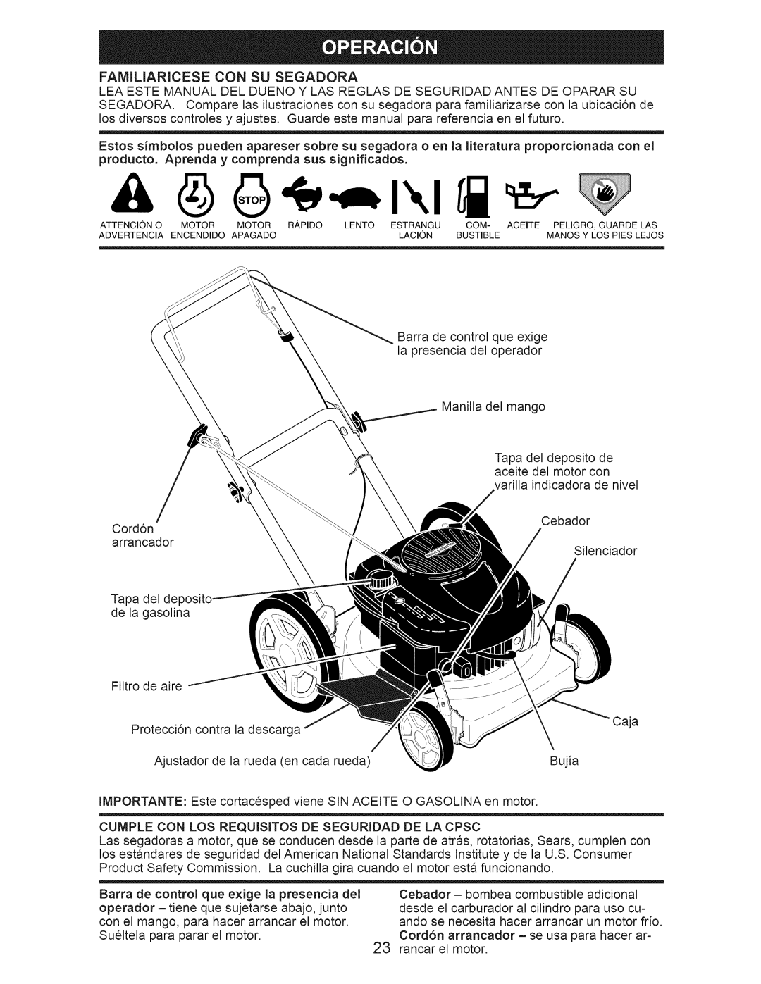 Craftsman 917.385270 owner manual Producto. Aprenda y comprenda sus significados 