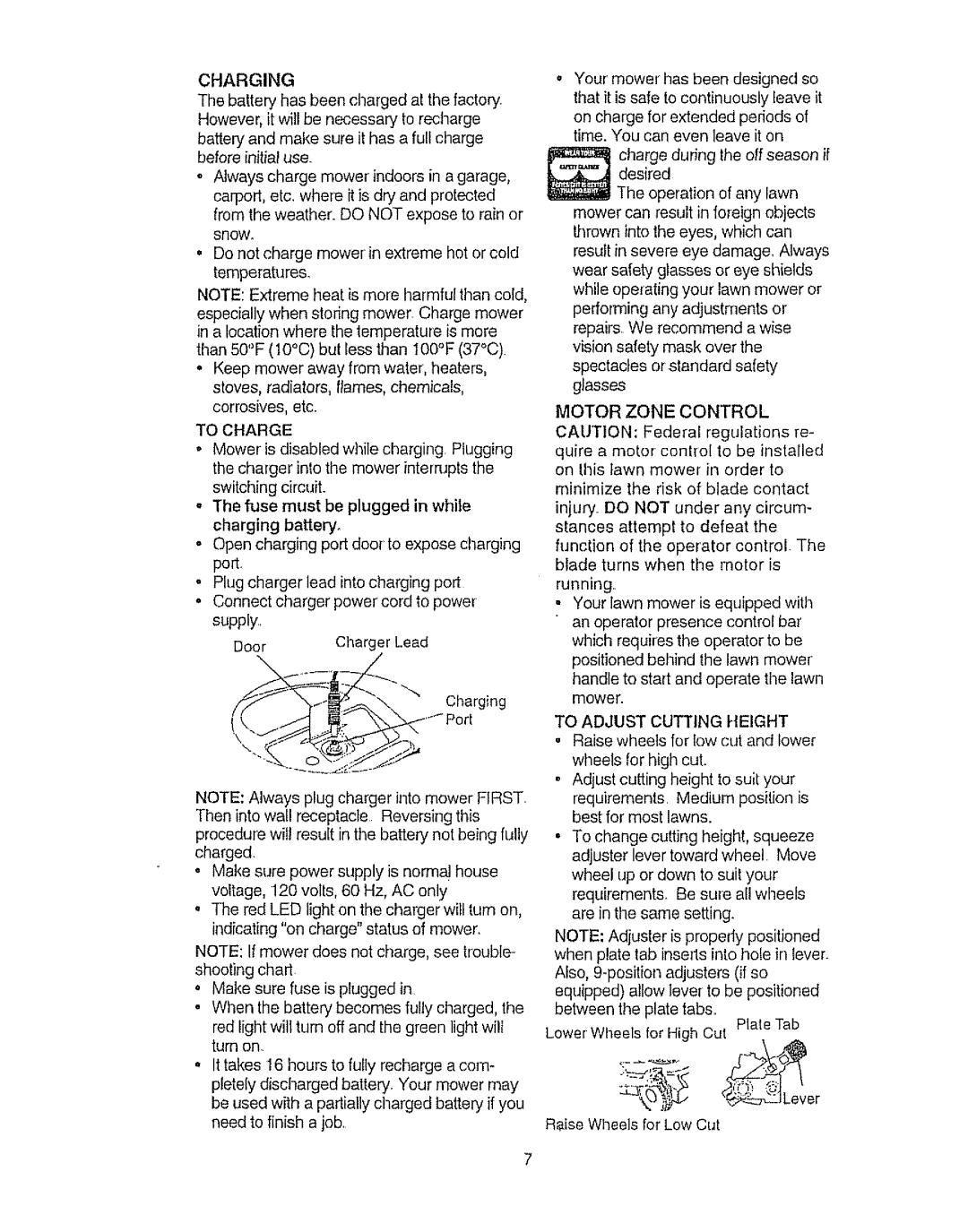 Craftsman 917.386410 owner manual Charging, To Charge 