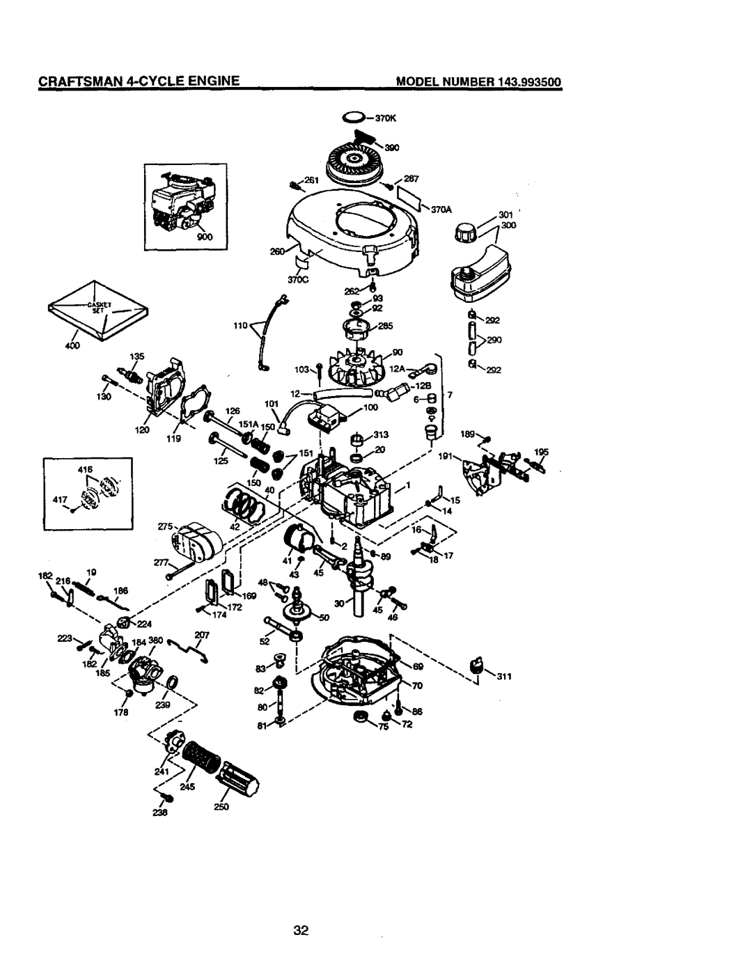 Craftsman 917.387203 owner manual Craftsman 4-CYCLE Engine 