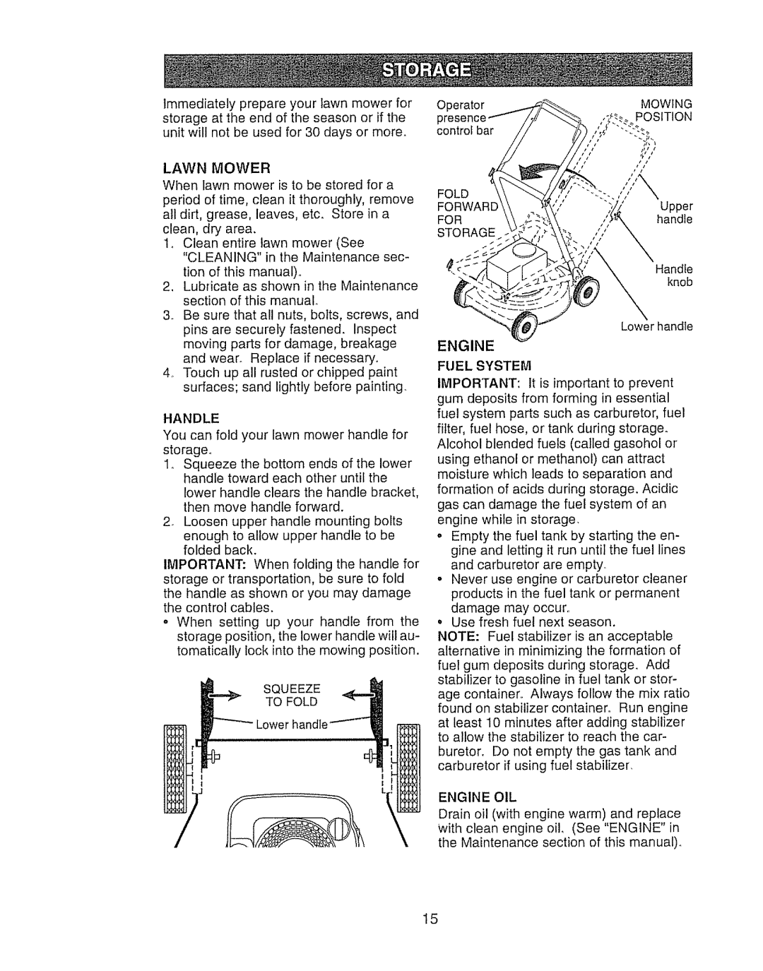 Craftsman 917.388191 manual Lawn Mower, Engine OIL 