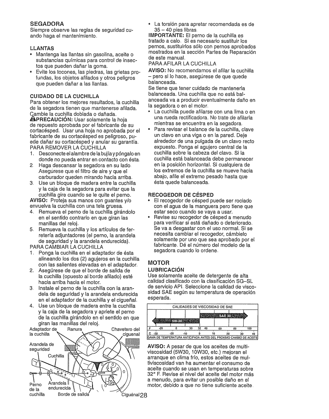 Craftsman 917.388191 manual LUBRICAClON 