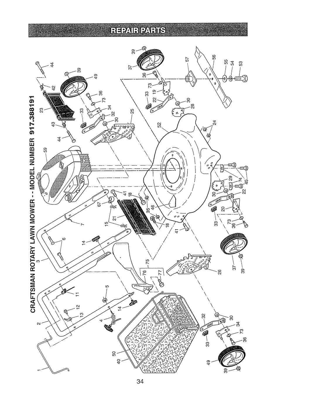 Craftsman 917.388191 manual Fo t 