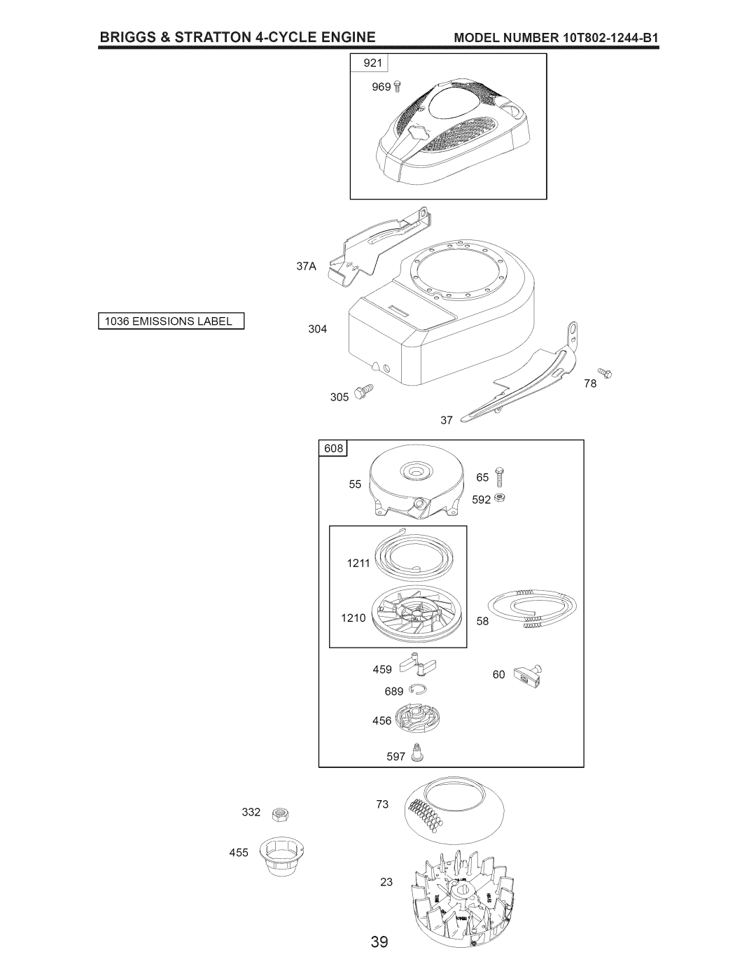 Craftsman 917.388201 owner manual Emissions Label 