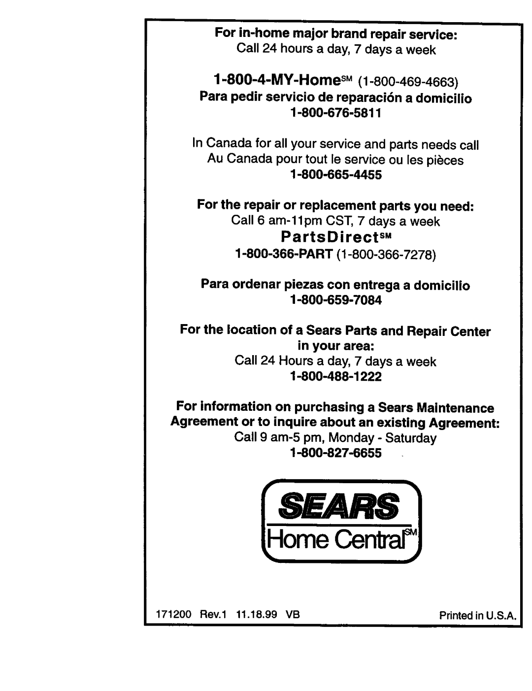 Craftsman 917.38836 owner manual SEAR8 