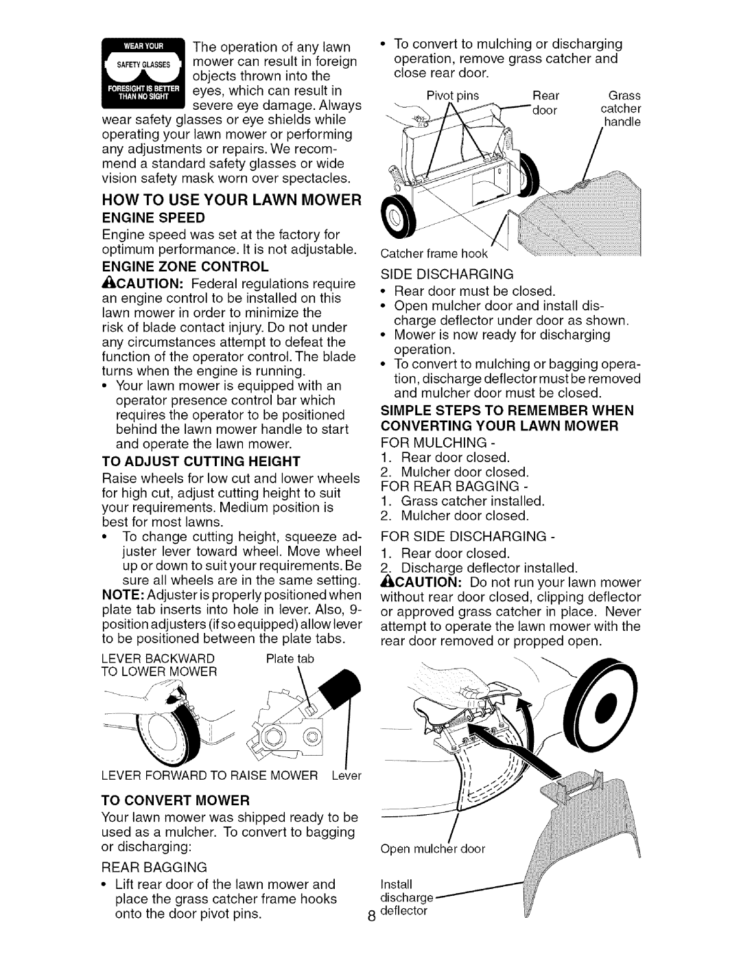 Craftsman 917.388981 HOW to USE Your Lawn Mower Engine Speed, Simple Steps to Remember When Converting Your Lawn Mower 