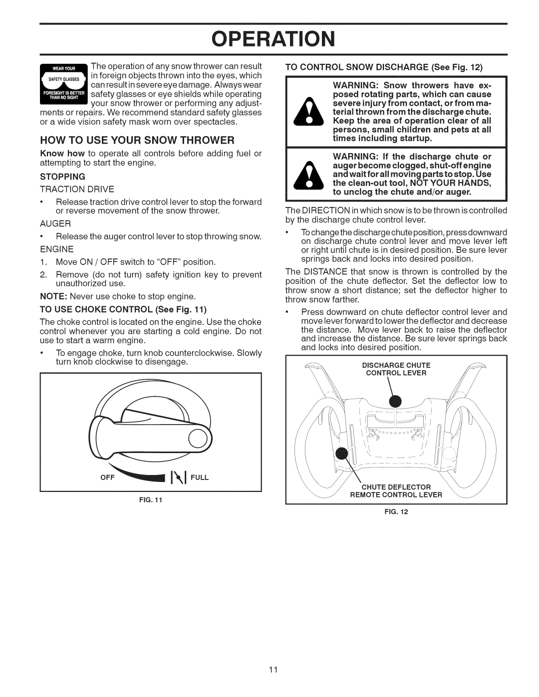 Craftsman 917.881064 owner manual HOW to USE Your Snow Thrower, Stopping Traction Drive, Auger, Engine 