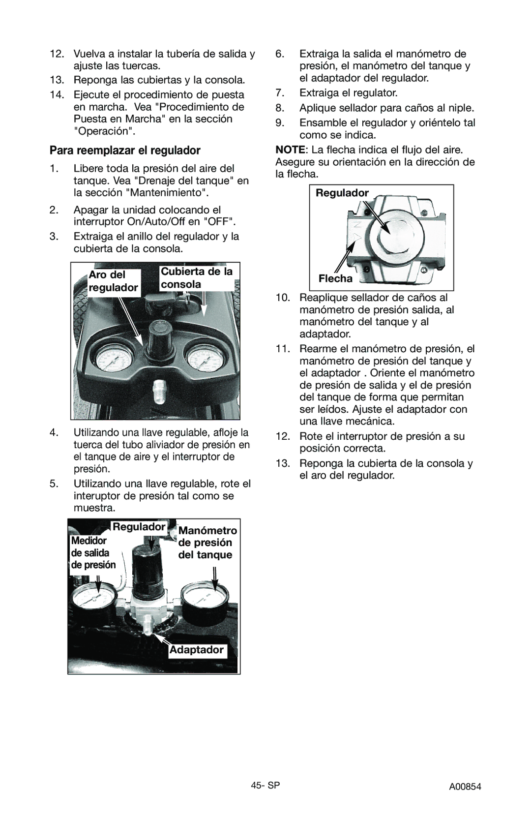 Craftsman 919.16558 owner manual Para reemplazar el regulador 