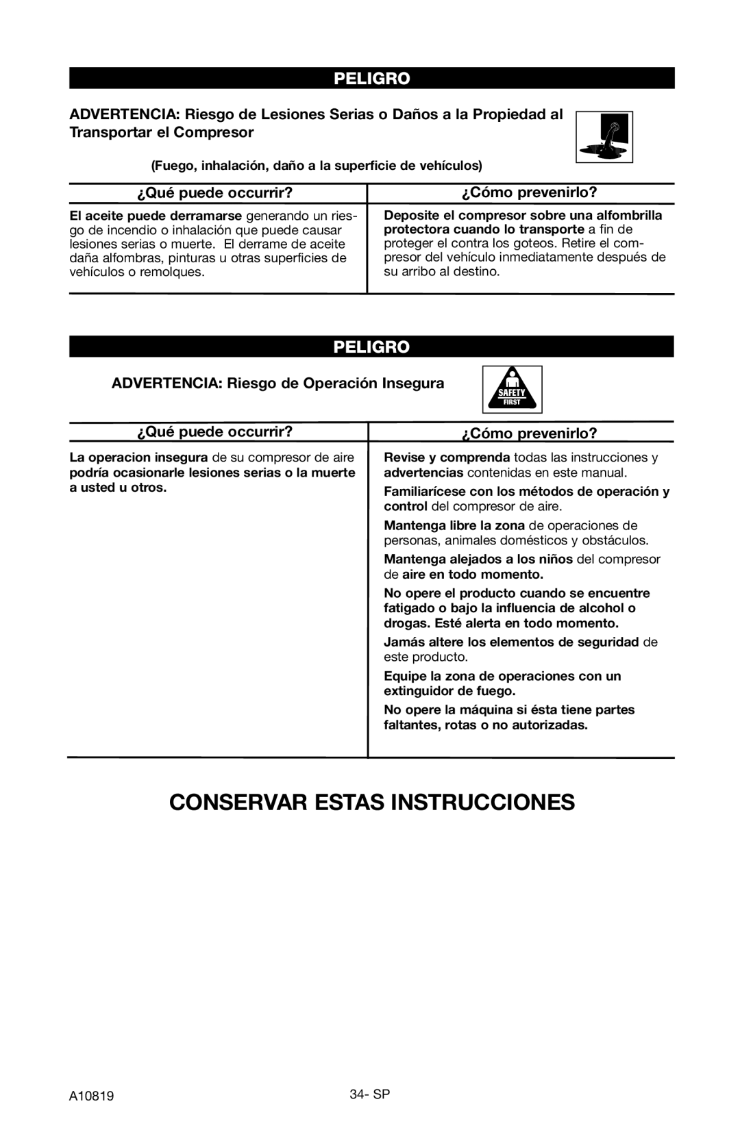 Craftsman 919.16732 owner manual Conservar Estas Instrucciones 