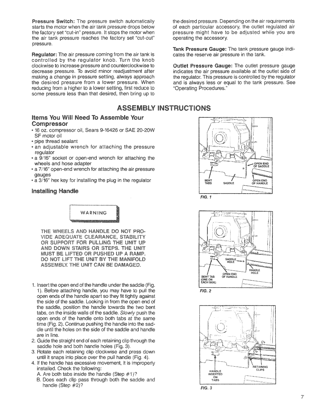 Craftsman 919.17683, 919.176730 Pressure, Assembly Instructions, Totems You WiN Need To Assemble Your, Jnstamling Nandme 