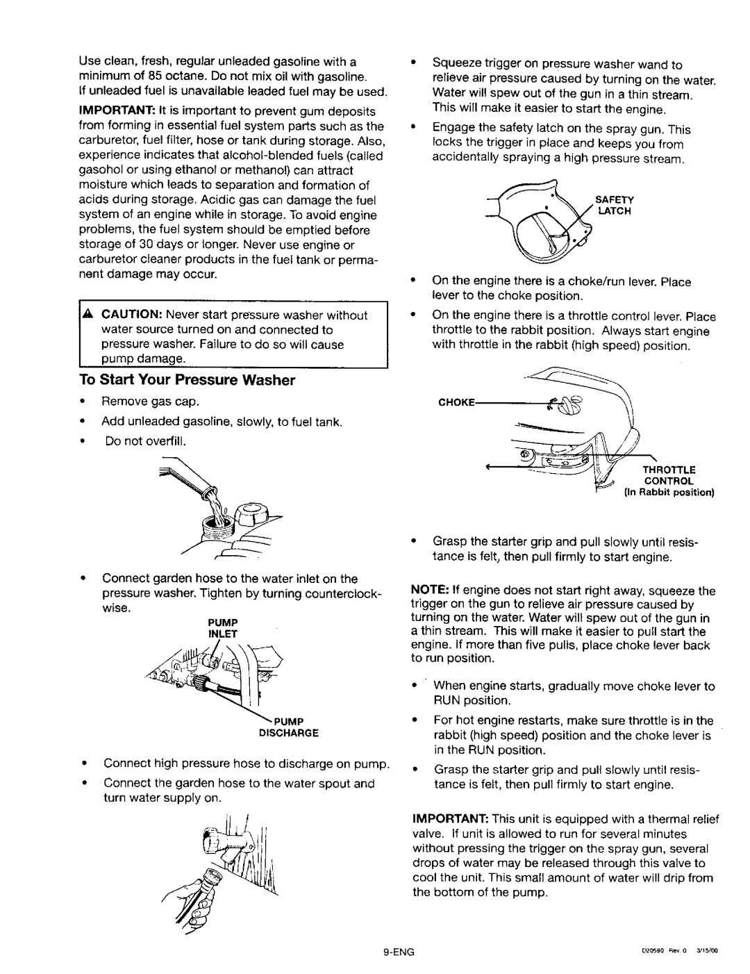 Craftsman 919.67028 owner manual Rabbit position, Ozc9oR,,o 