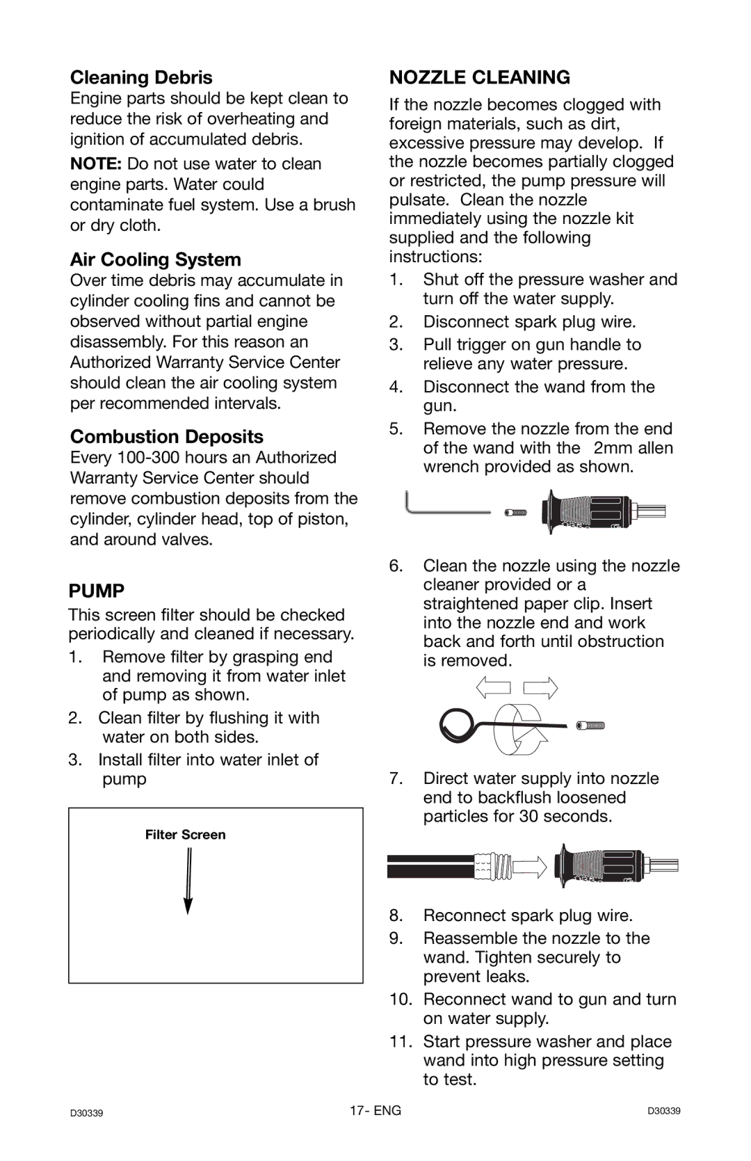 Craftsman D30339, 919.672180 owner manual Pump 