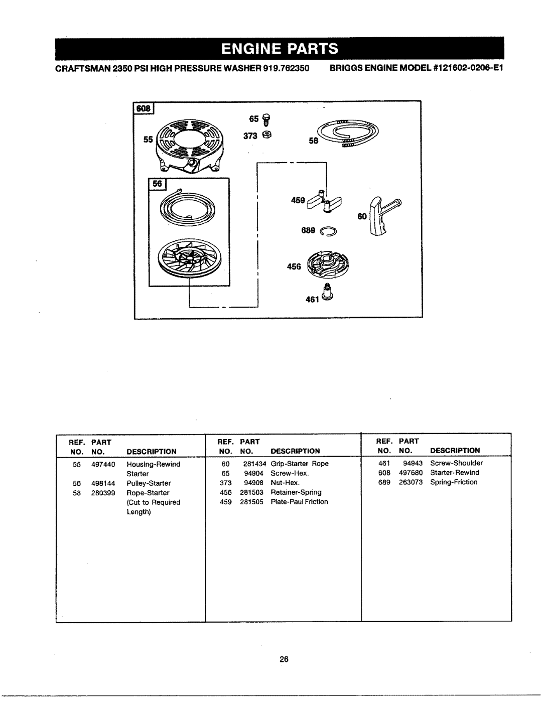 Craftsman 919.76235 owner manual 689, 373 