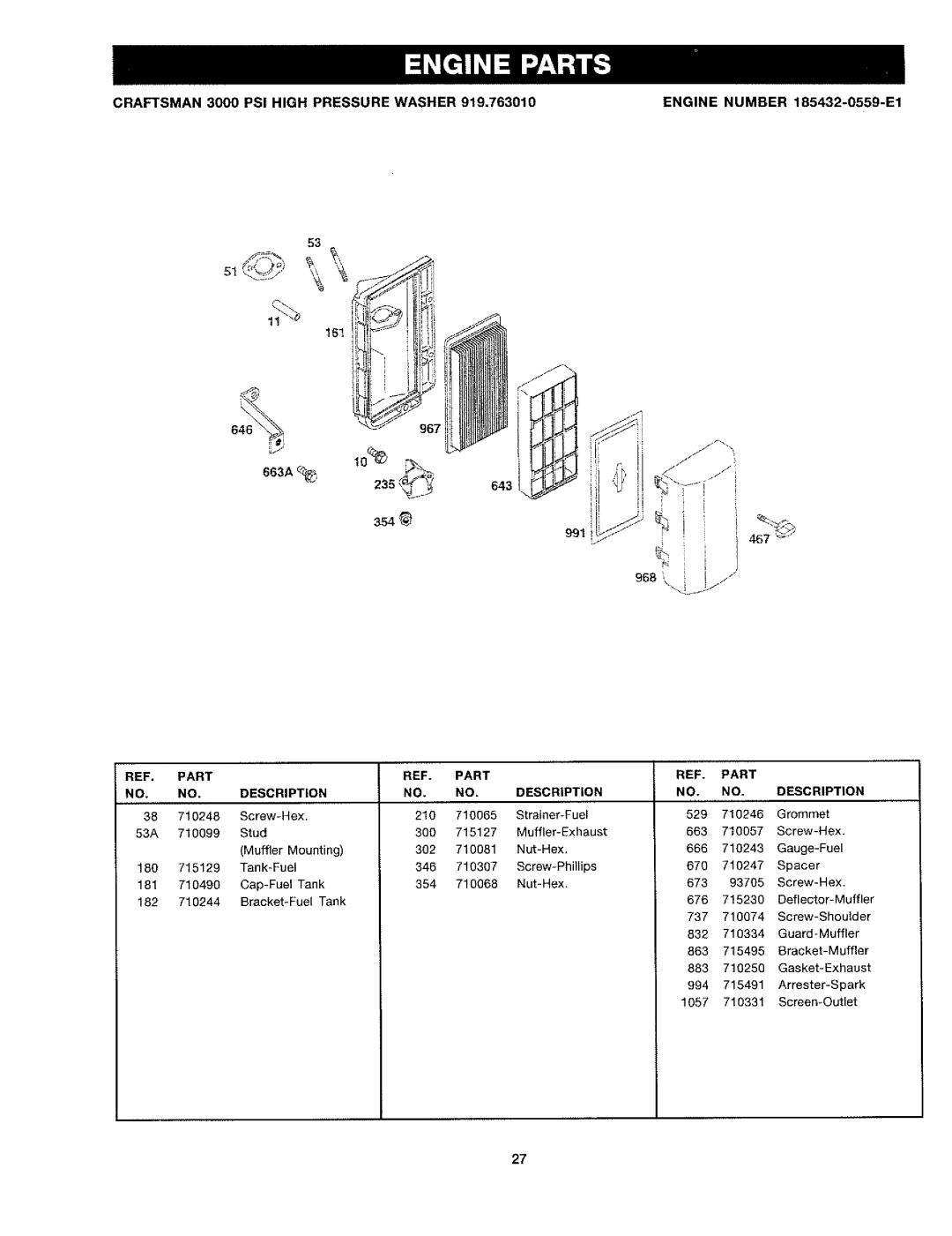 Craftsman 919.763010 owner manual 988 