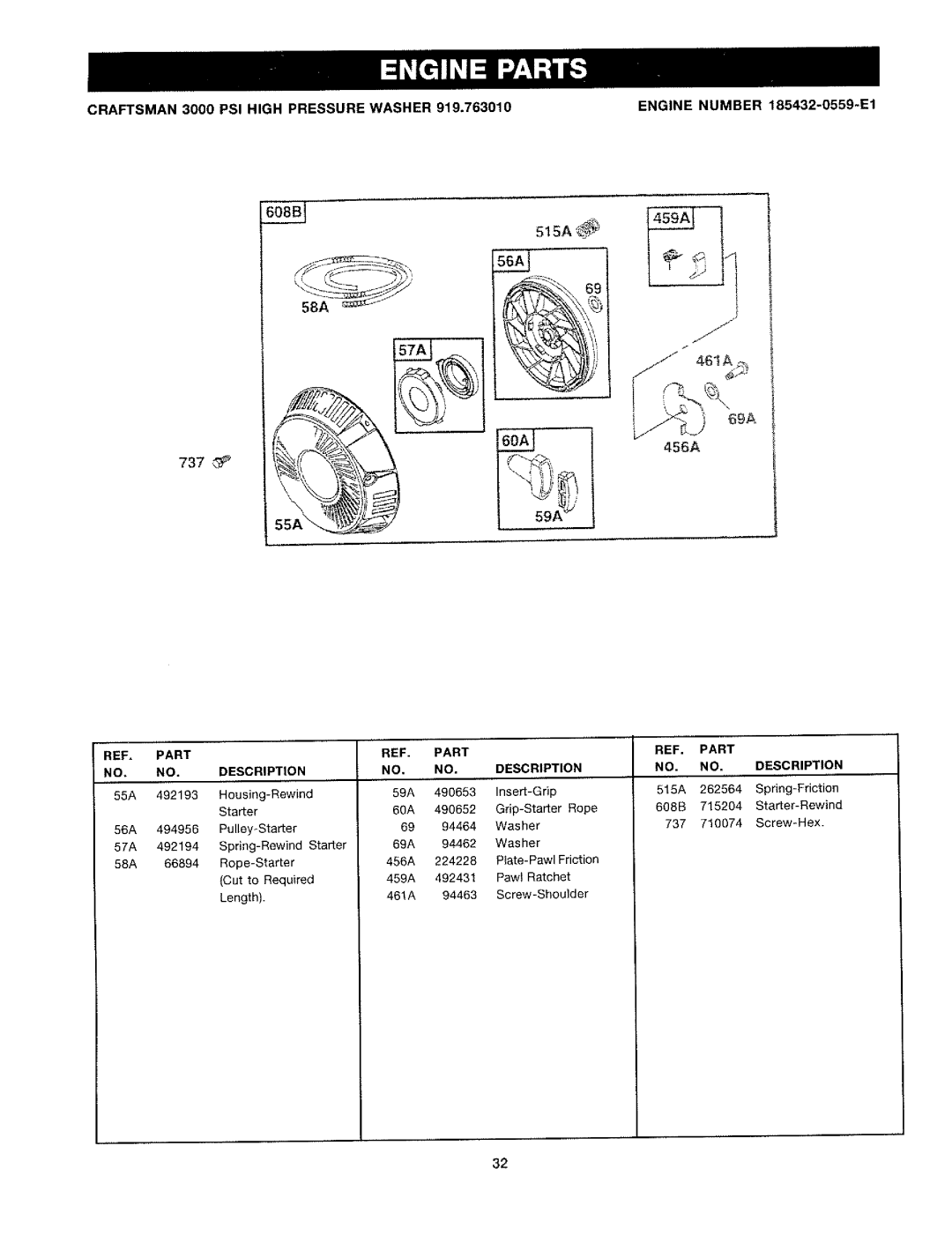 Craftsman 919.763010 owner manual 515A 