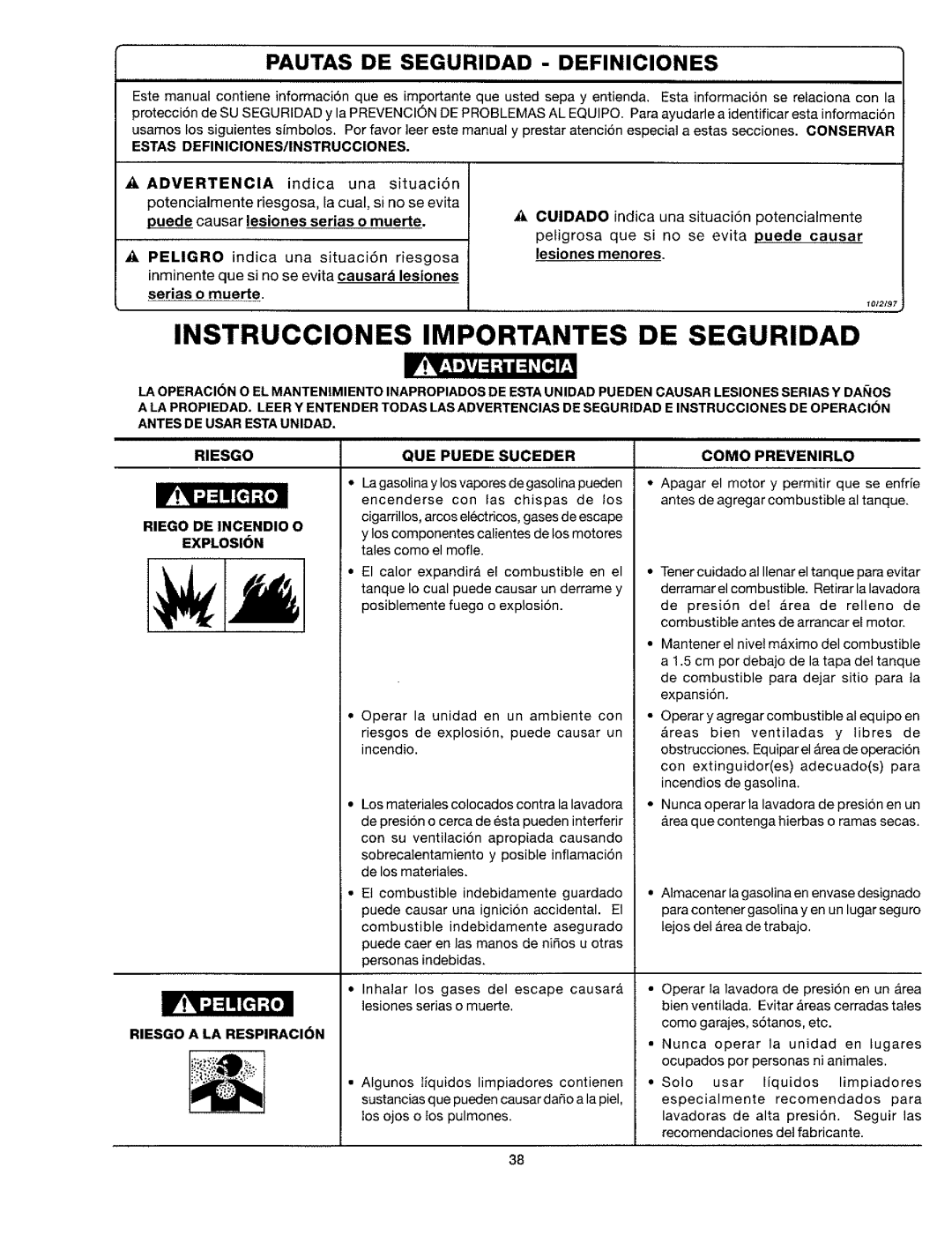 Craftsman 919.763010 owner manual Riesgo, QUE Puede Suceder 