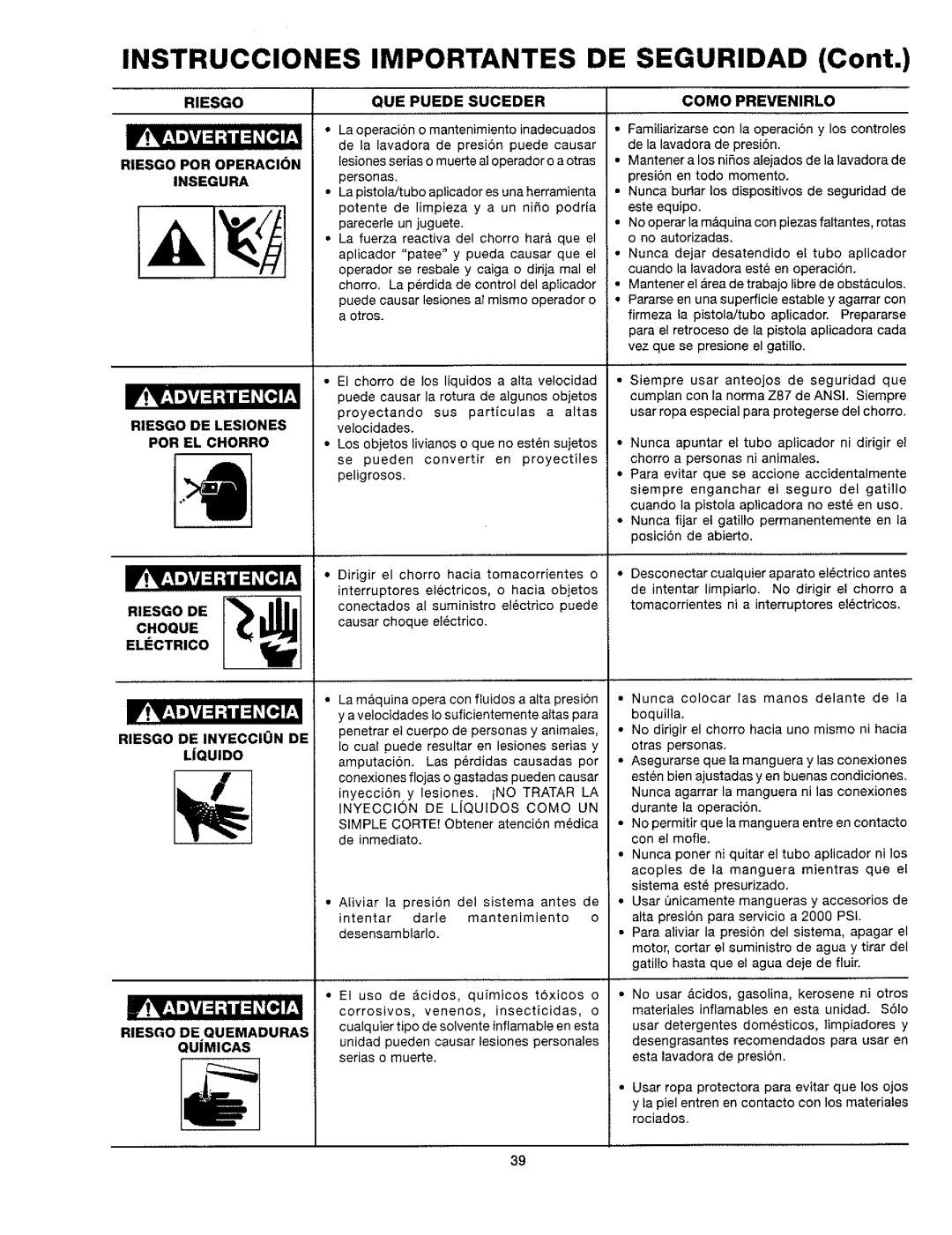 Craftsman 919.763010 owner manual Instrucciones 