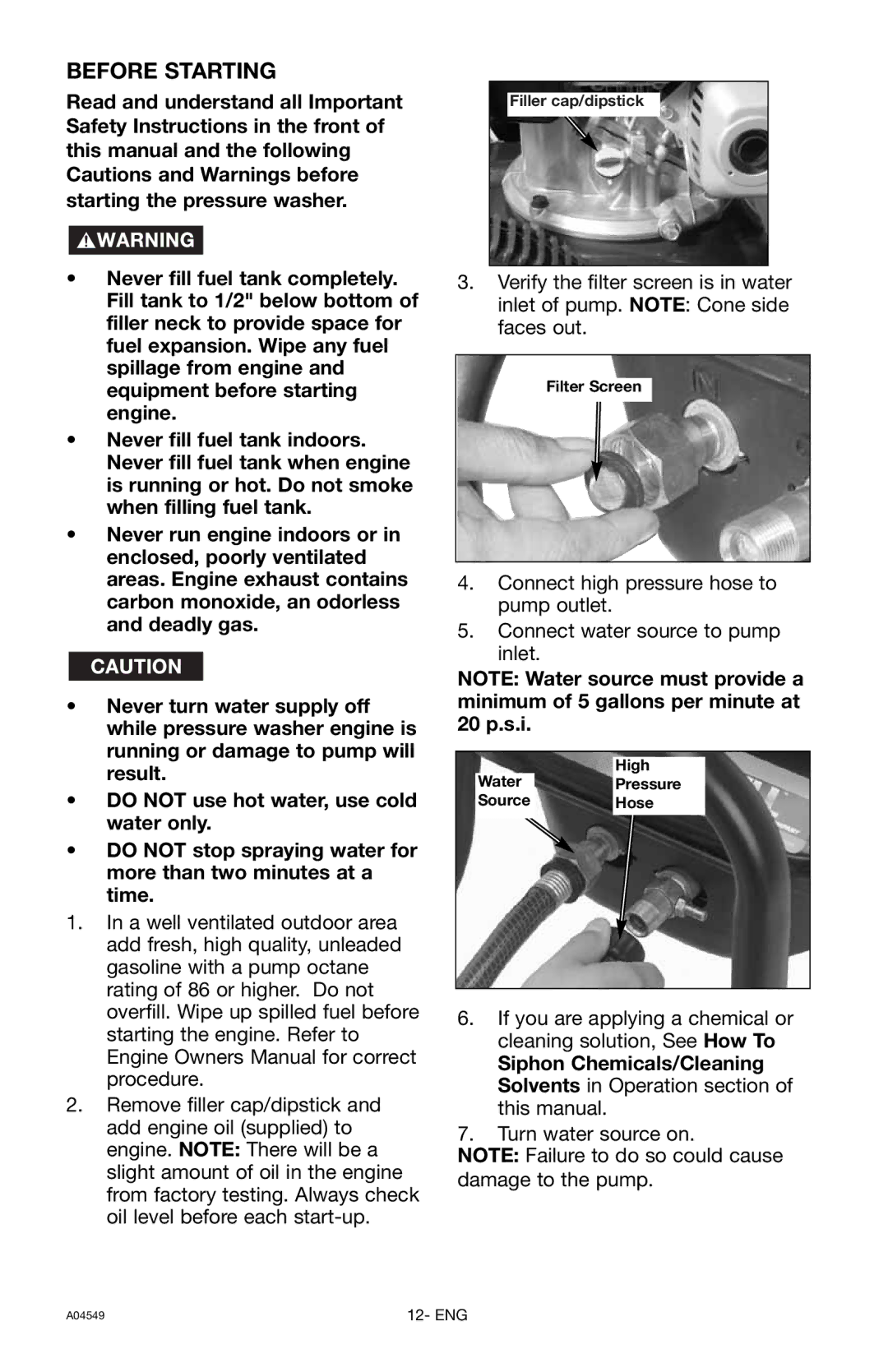 Craftsman 919.769063 owner manual Before Starting 