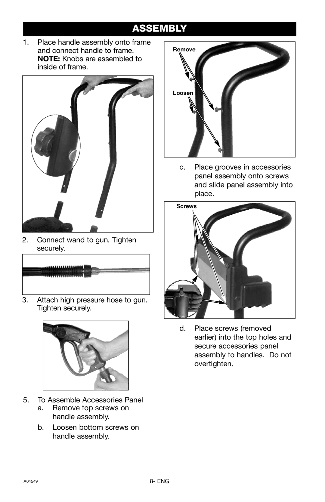 Craftsman 919.769063 owner manual Assembly 