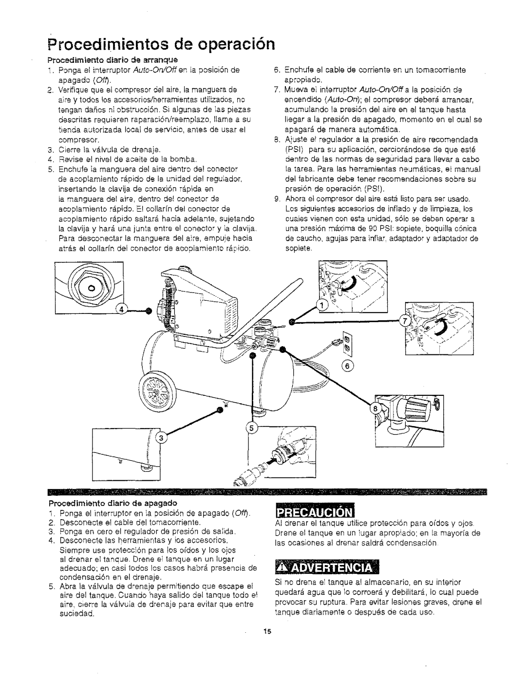 Craftsman 921.166390 owner manual Procedimientos de operaci6n 