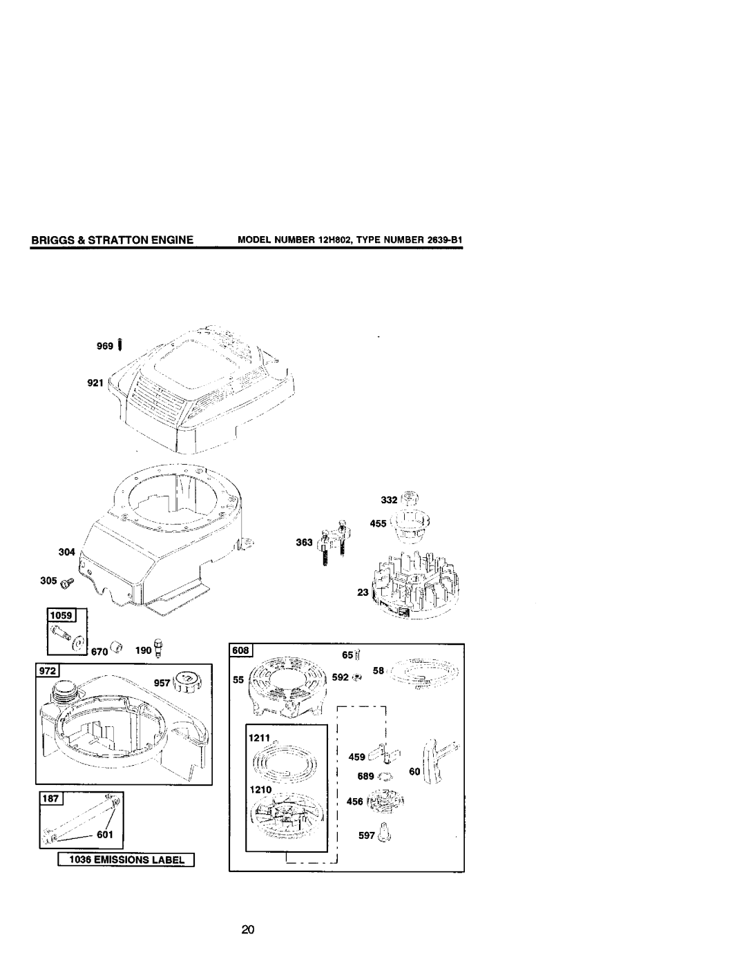 Craftsman 944.36153 owner manual 455i it, Briggs & Stratton Engine 