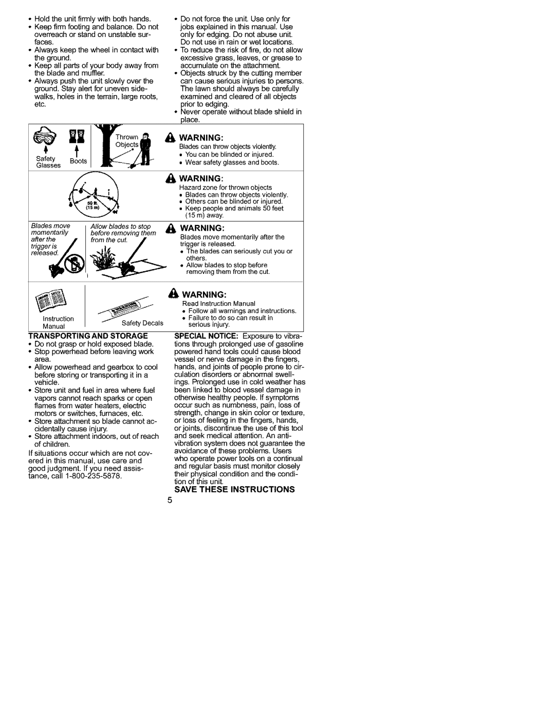 Craftsman C944.511572 instruction manual After From the cut, Td geris, Transporting and Storage 