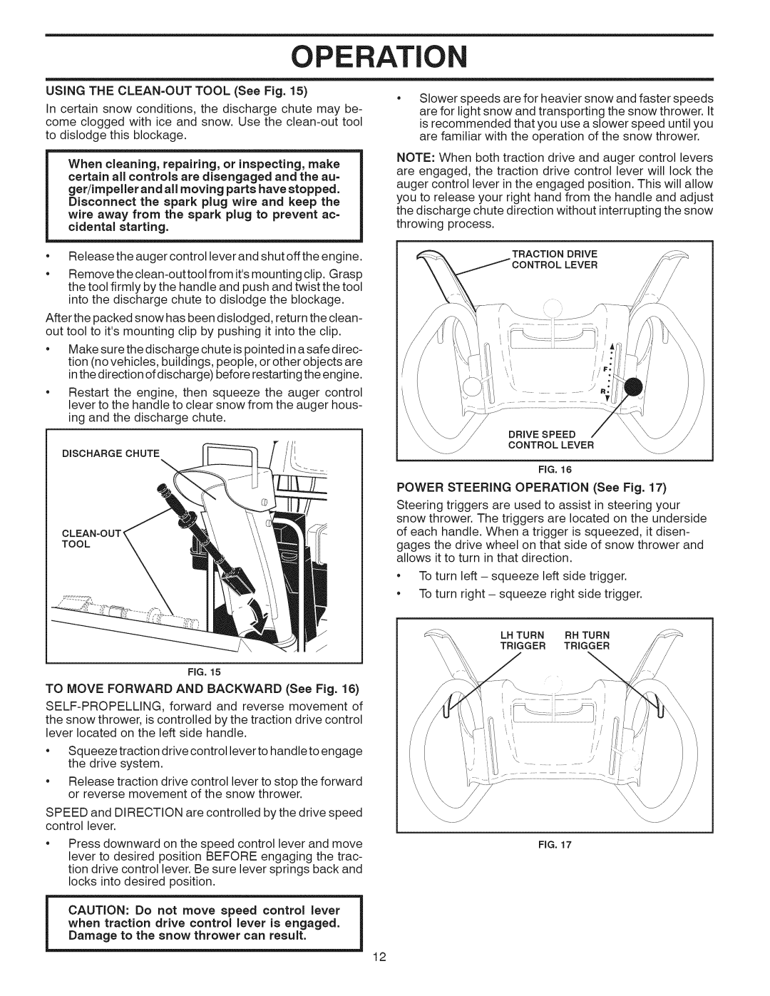 Craftsman 944.528398 owner manual Operation 