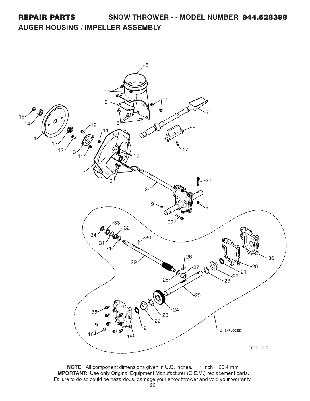 Craftsman 944.528398 owner manual 17 