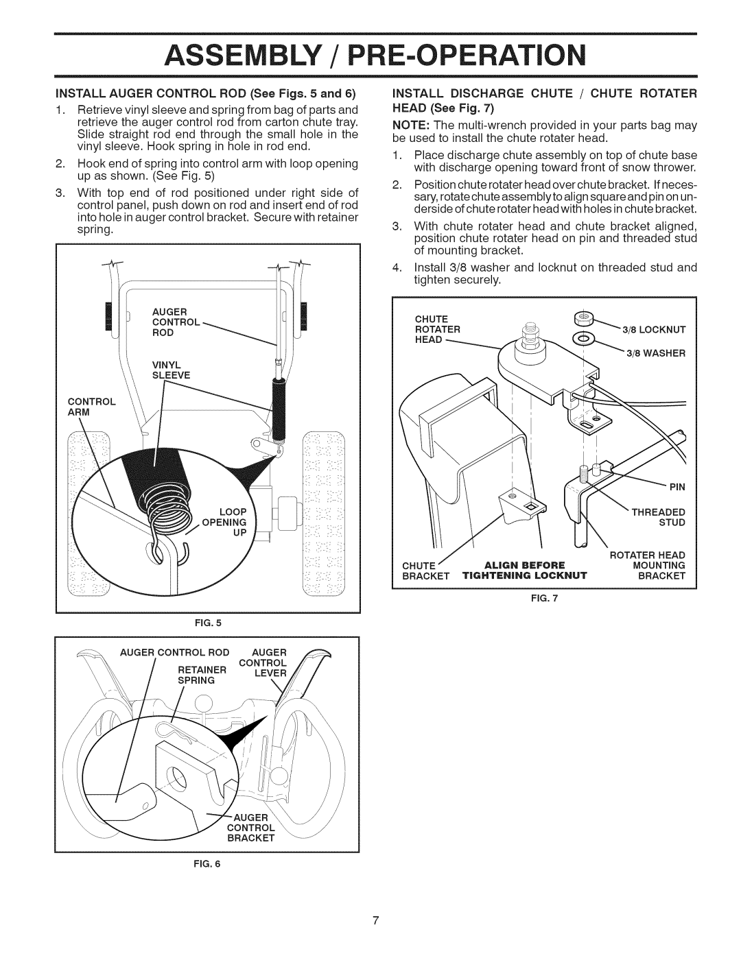 Craftsman 944.528398 owner manual Ass, Operatic, Install Discharge Chute / Chute Rotater 