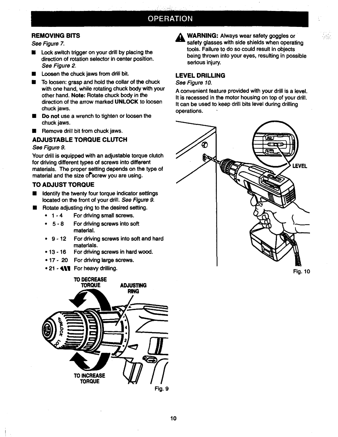 Craftsman 973.11147 Adjustable Torque Clutch, To Adjust Torque, To Decrease Torque Adjusting Ring To Increase, Evel 