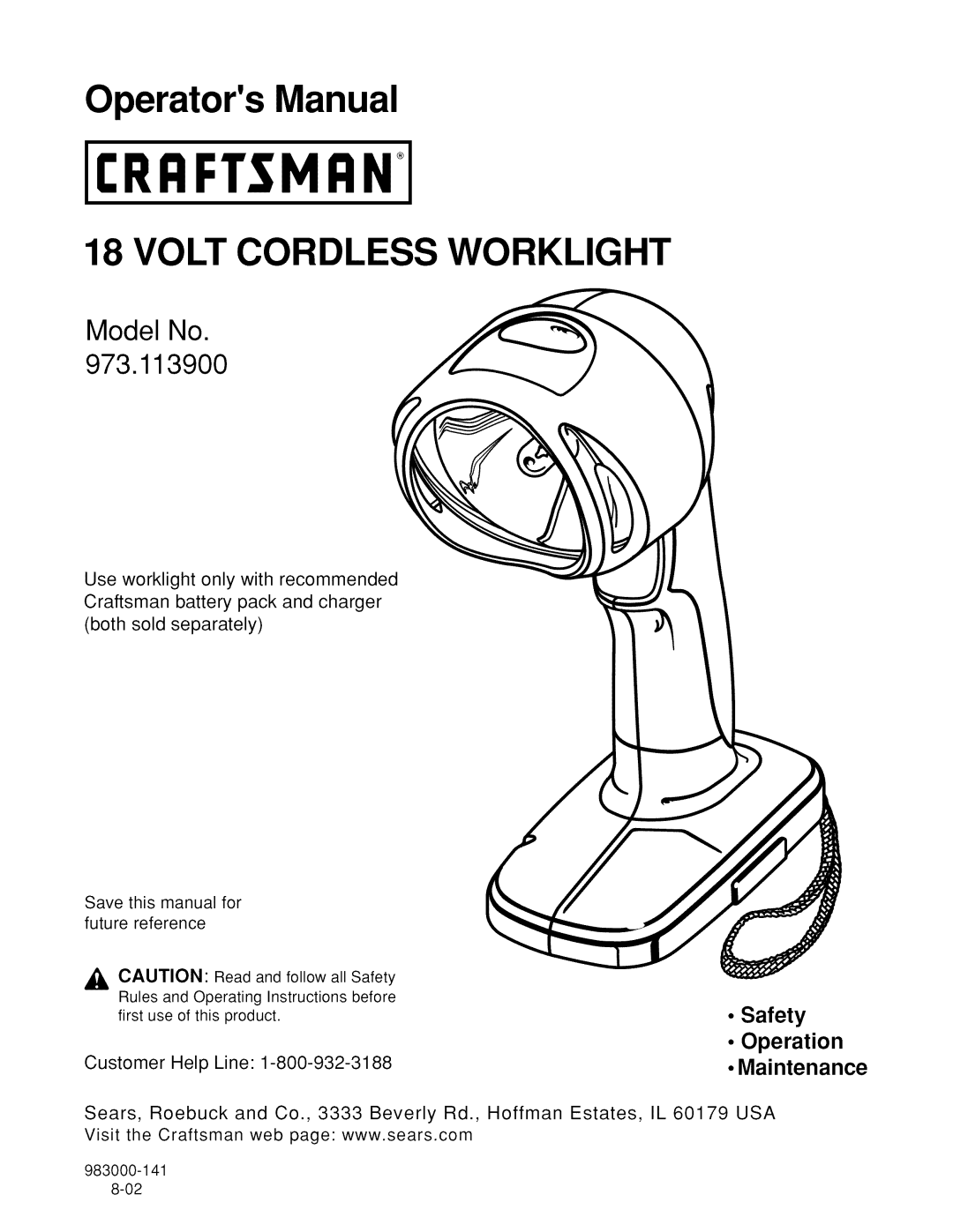 Craftsman 973.113900 operating instructions CRRFrSMRN 