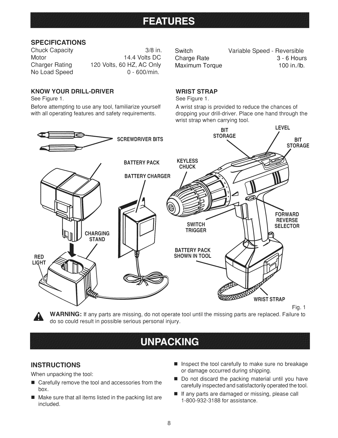 Craftsman 973.11424 manual Know Your DRILL-DRIVER, Bitlevel, Red 