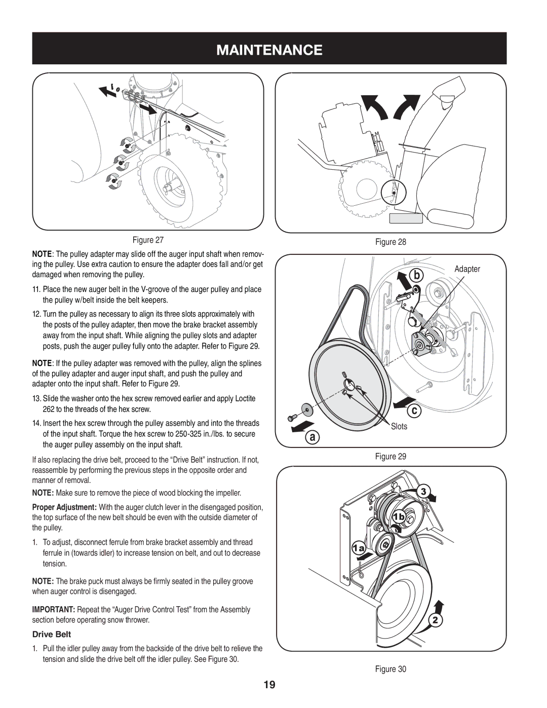 Craftsman C459-52833 manual Drive Belt 