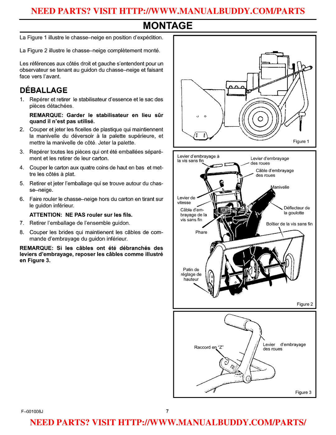 Craftsman C950-52930-0 owner manual Dfballage 