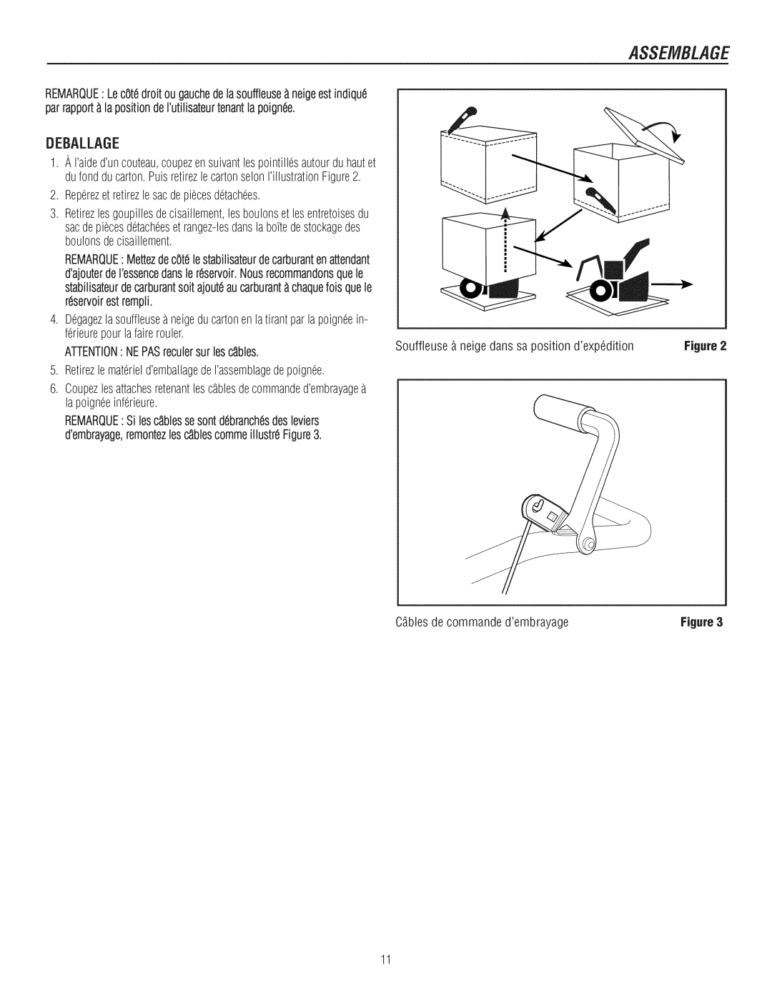Craftsman C950-52943-0 owner manual Assemblage, Deballage, Figure 