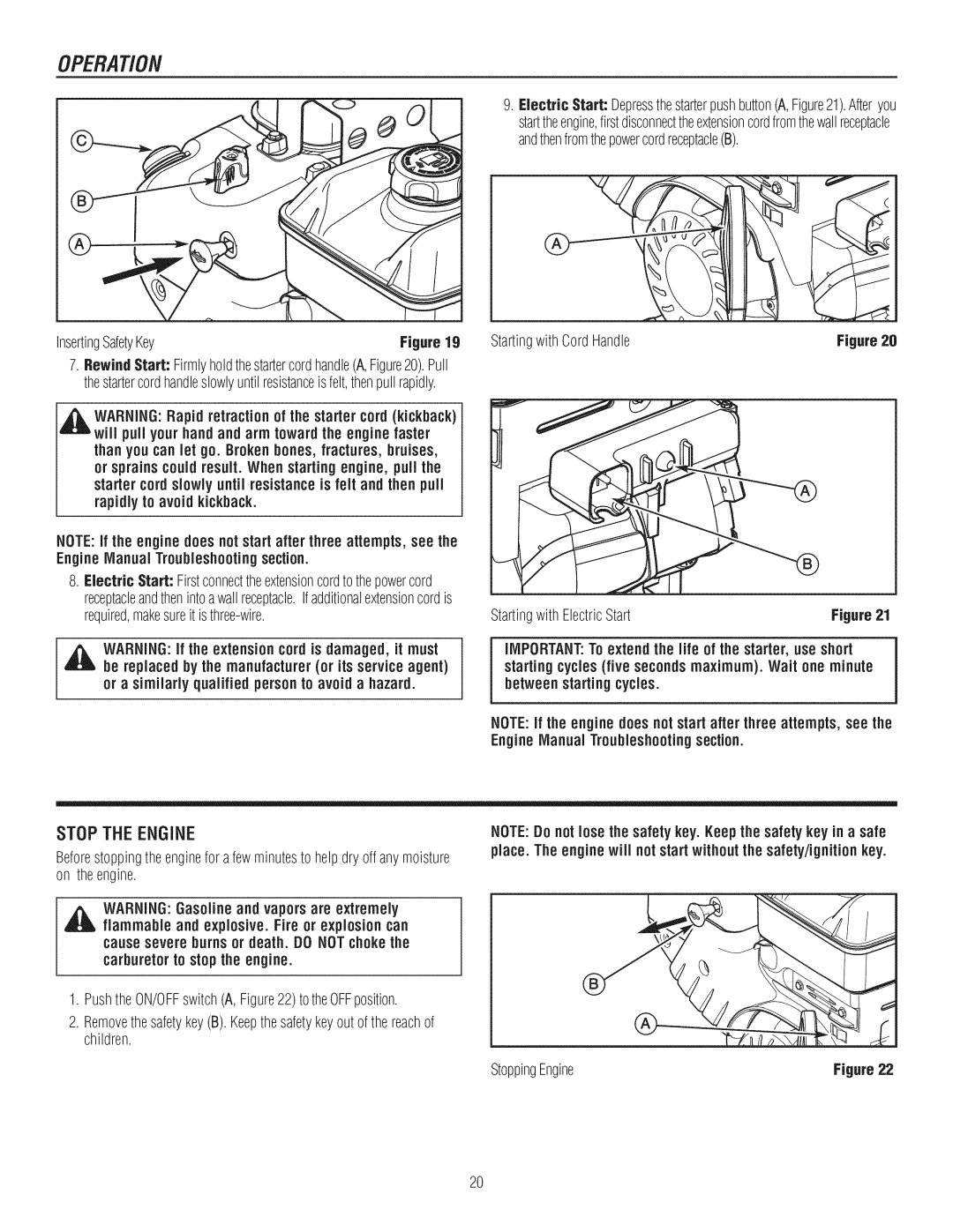 Craftsman C950-52943-0 InsertingSafetyKey, Rapidlyto avoid kickback, Or a similarly qualified personto avoid a hazard 